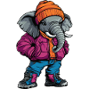 Elephant Funny Winter