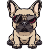 French Buldog Dogs Cool Comic