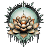 Meditative elegance. Exquisite lotus flower