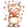 Cute Valentine’s Day Kitten