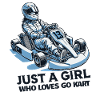 Girl who loves go-kart racing