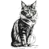 Edle Katze sitzend