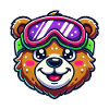 Bear Comic Ski Goggles