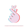 K-Pop Liebe Zeichen Hand Geste
