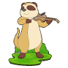 Meerkat Musician Violin