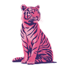 Pink Pop Art Tiger