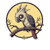 Old parrot on a branch
