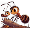 Ant mother playing with children