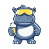 Bière après-ski Hippopotamus