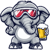 Elephant après-ski beer