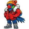 Parrot Funny Winter