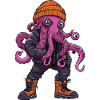 Octopus Funny Winter