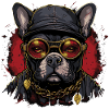 French Bulldog with Sunglasses