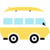 Small yellow van