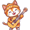 Cat Kitty Guitar