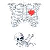 Funny Pregnancy Halloween Baby Mom Skeleton