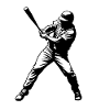 Baseball player black white