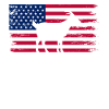 GOAT. American flag GOAT