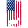 GOAT. American flag GOAT