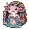 Axolotl Kawaii avec Restauration Rapide