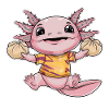 Axolotl with Japanese dumplings