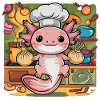 Axolotl with Japanese dumplings