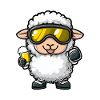 Sheep après-ski beer