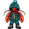 Lobster Crab Funny Winter