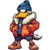Canard Drôle Hiver