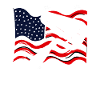 Peintre avec drapeau américain