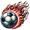 Soccer Flames Ball