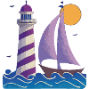 Lighthouse with boat