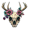 Wendigo Floral Skull Wild