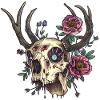Wendigo Floral Skull Wild