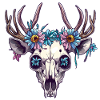 Wendigo Crâne Floral Wild