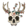 Wendigo Floral Skull Wild