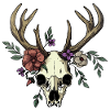 Wendigo Crâne Floral Wild