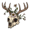 Wendigo Crâne Floral Wild