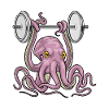 Octopus Bodybuilder Barbell Bodybuilding