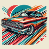 Retro classic car