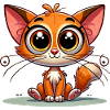 Cute cartoon kitten