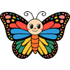 papillon insecte coloré mignon fille idée cadeau