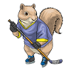 Eichhörnchen Eishockey Eishockeyschläger