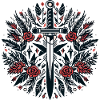 Une épée parmi les fleurs