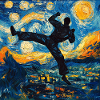 Karate Taekwondo Van Gogh