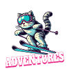 Meowtain Adventure – Chat skieur