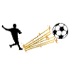 Golden soccer player