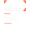 Allyson Definition Personalized Name Allyson