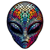 Mosaik Alienkopf