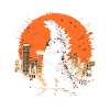 Kaiju Monster Design Sunset Geschenkidee